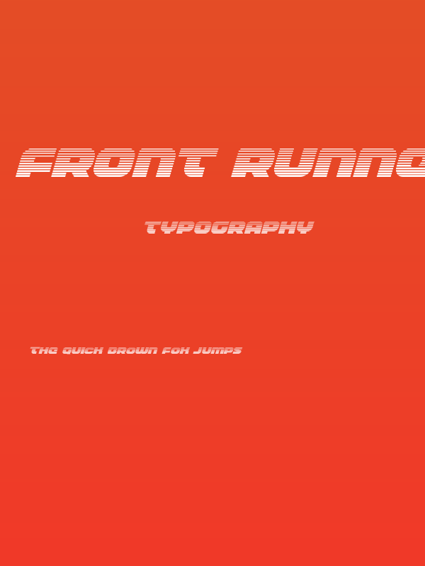 Front RunnerGradient Italic Poster