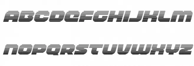 Front RunnerGradient Italic Font Litere mici