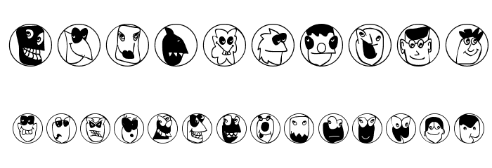 Frontal-Buttons Font OTHER CHARS