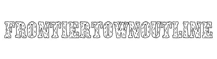 Frontier Town outline Caratteri