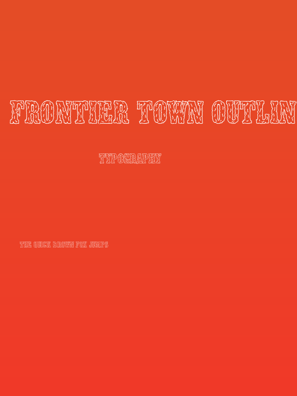 Frontier Town outline Poster