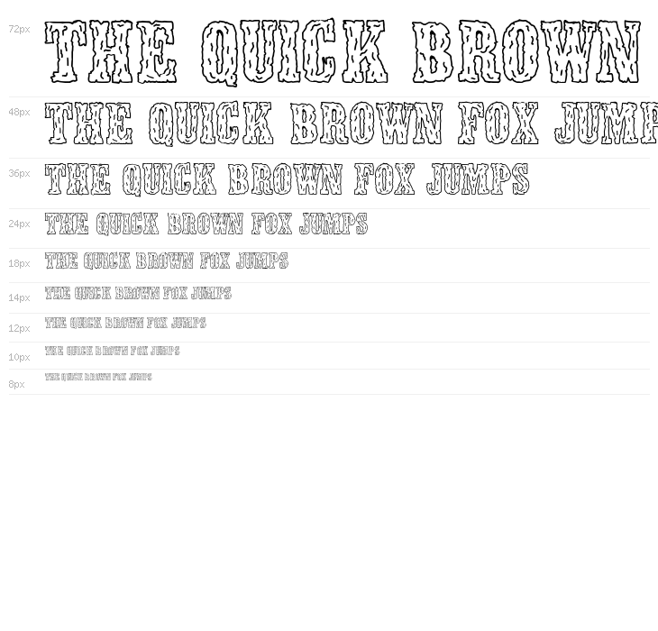 Frontier Town outline Waterfall