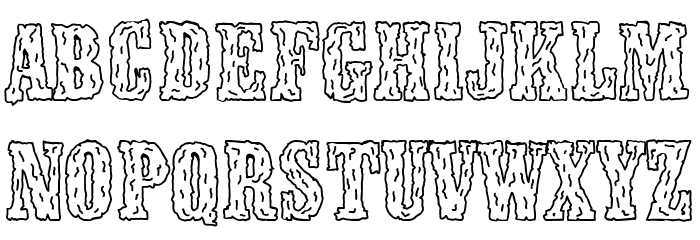 Frontier Town outline Caratteri MINUSCOLO