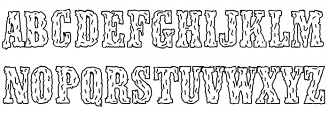 Frontier Town outline Шрифта строчной