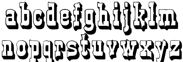 Frontier Font LOWERCASE