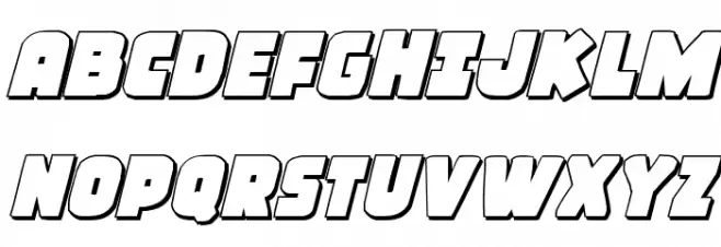 Frost Giant 3D Italic Schriftart Groß