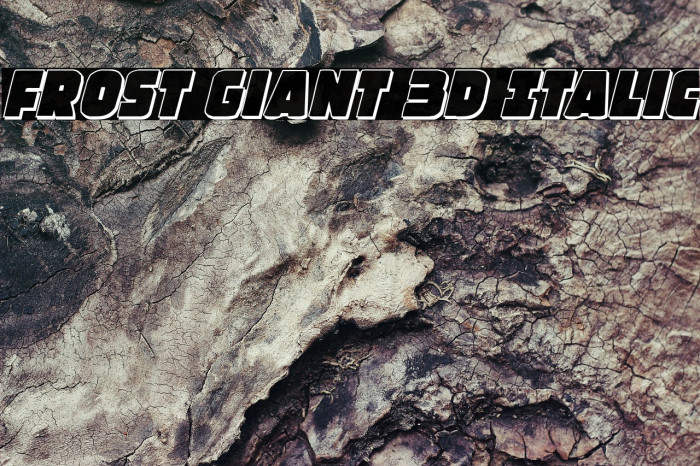 Frost Giant 3D Italic Example 2