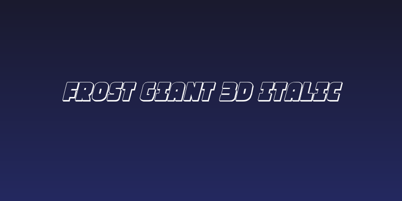 Frost Giant 3D Italic Social Header