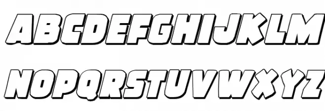 Frost Giant 3D Italic Caratteri MINUSCOLO