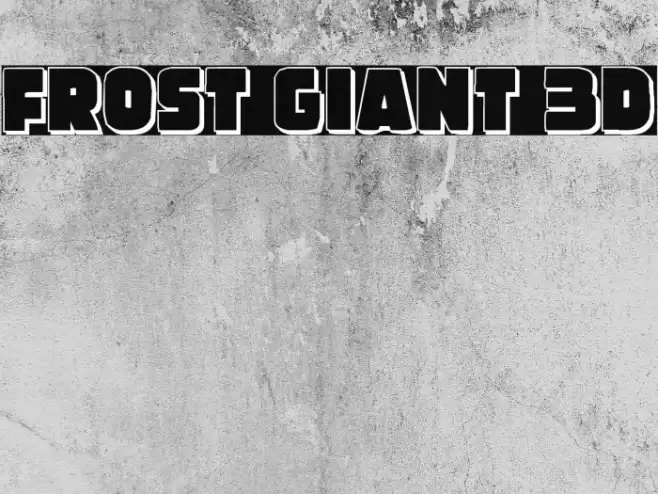Frost Giant 3D Font examples
