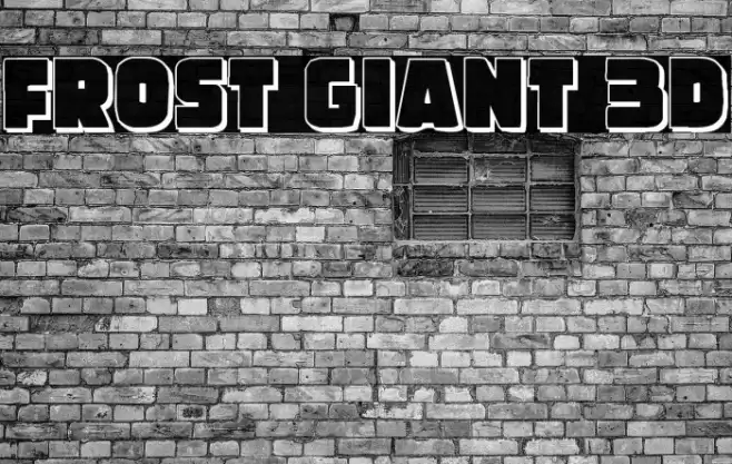 Frost Giant 3D Font examples
