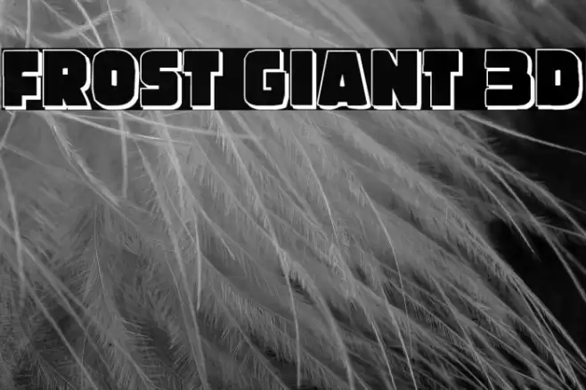 Frost Giant 3D Font examples