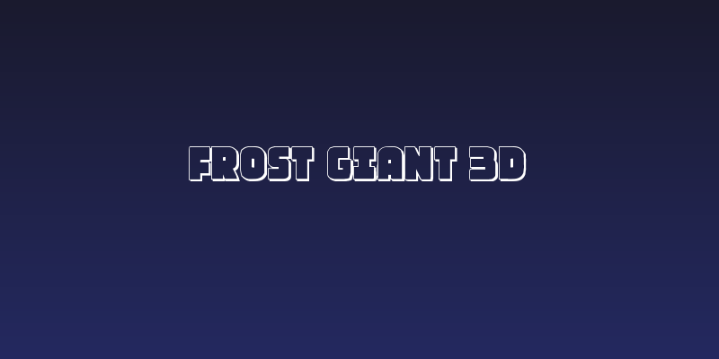 Frost Giant 3D Social Header