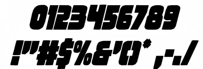 Frost Giant Condensed Italic Font OTHER CHARS