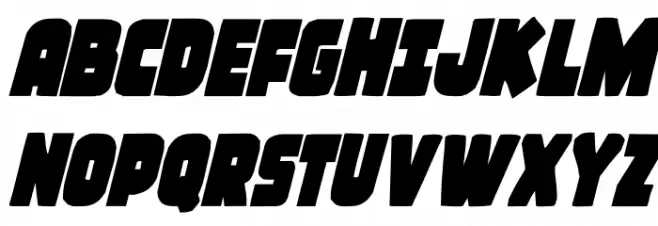Frost Giant Condensed Italic फ़ॉन्ट अपरकेस