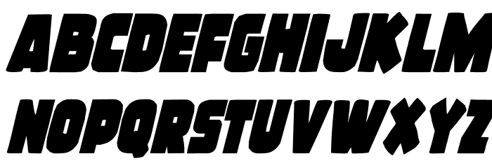 Frost Giant Condensed Italic Font LOWERCASE