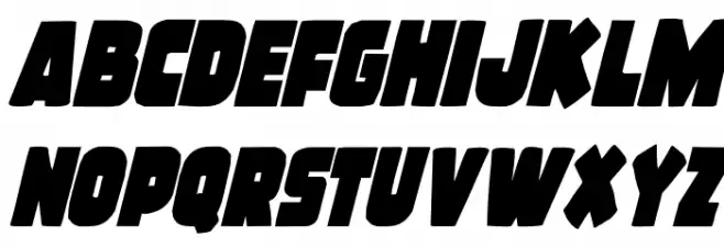 Frost Giant Condensed Italic Caratteri MINUSCOLO