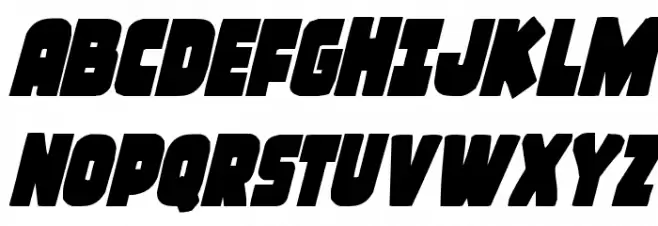Frost Giant Condensed Italic फ़ॉन्ट अपरकेस