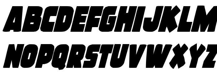 Frost Giant Condensed Italic Font LOWERCASE