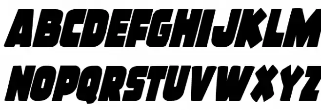 Frost Giant Condensed Italic Font LOWERCASE