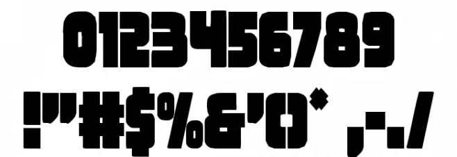 Frost Giant Condensed Font OTHER CHARS