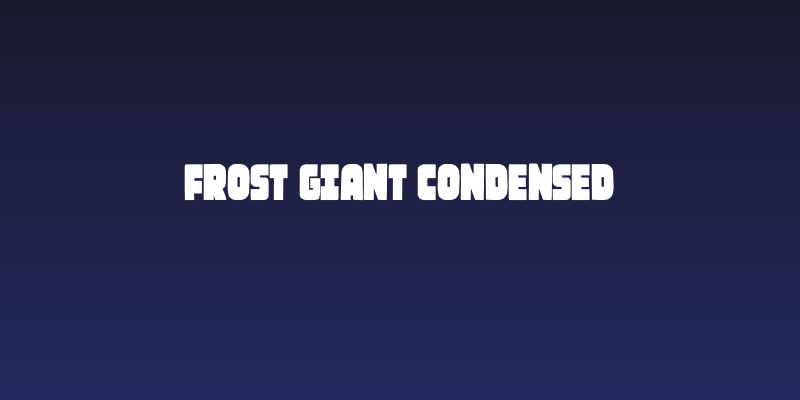 Frost Giant Condensed Social Header