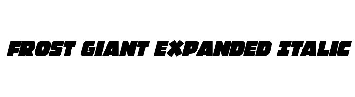 Frost Giant Expanded Italic  font caratteri gratis