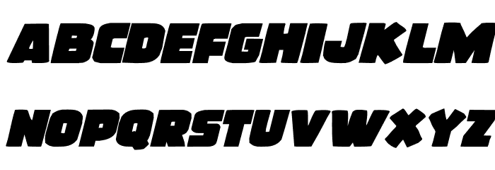 Frost Giant Expanded Italic Font LOWERCASE