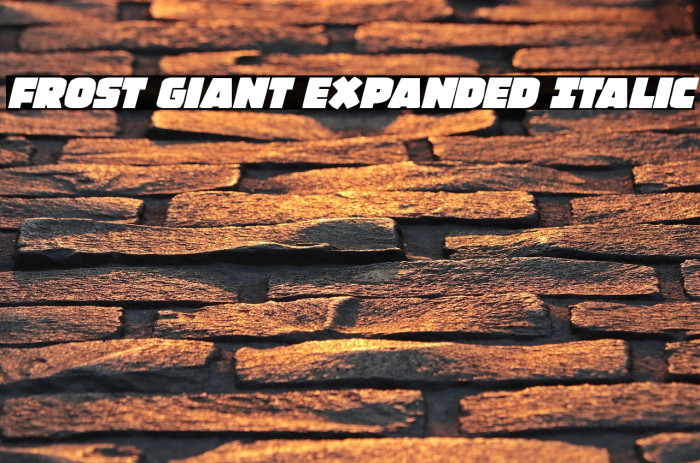 Frost Giant Expanded Italic Example 3