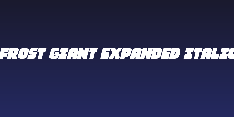 Frost Giant Expanded Italic Social Header