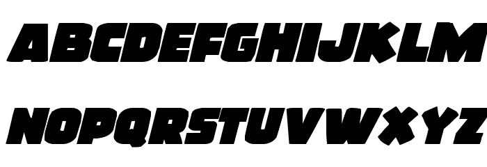 Frost Giant Expanded Italic Font LOWERCASE