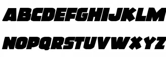 Frost Giant Expanded Italic フォント 小文字