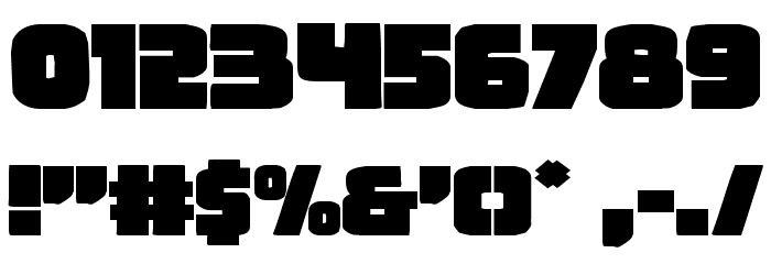 Frost Giant Expanded Font OTHER CHARS