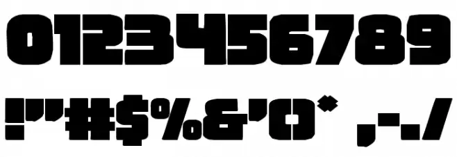 Frost Giant Expanded Font OTHER CHARS