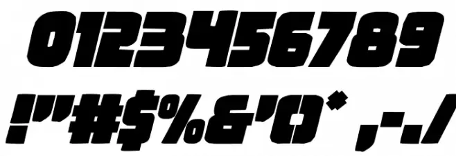 Frost Giant Italic Font OTHER CHARS