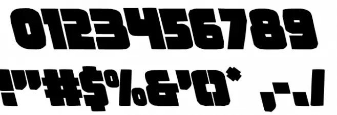 Frost Giant Leftalic Font OTHER CHARS
