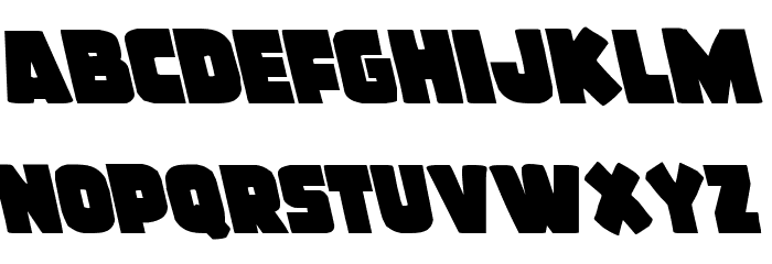 Frost Giant Leftalic Font LOWERCASE