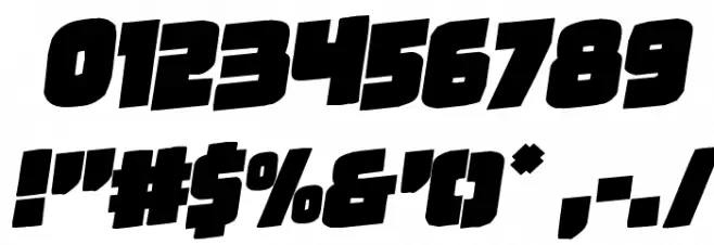 Frost Giant Rotalic Font OTHER CHARS