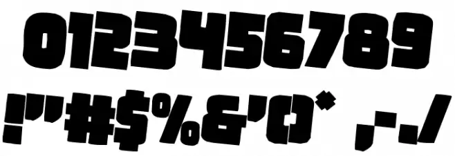 Frost Giant Rotated 2 Font OTHER CHARS