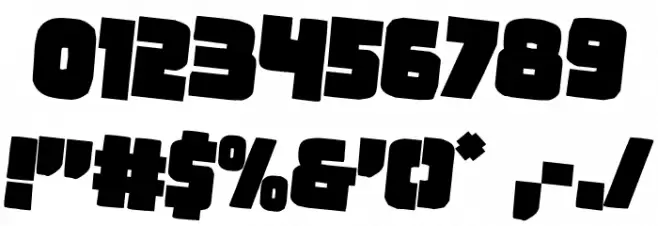 Frost Giant Rotated 2 Font OTHER CHARS