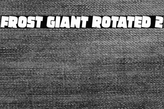 Frost Giant Rotated 2 Font examples