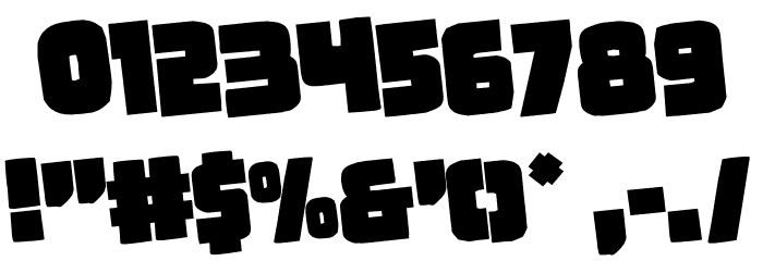 Frost Giant Rotated Font OTHER CHARS