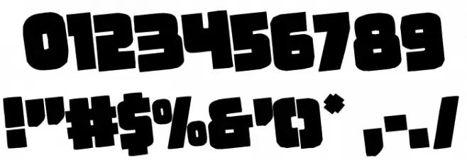 Frost Giant Rotated Font OTHER CHARS