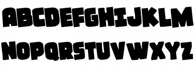 Frost Giant Rotated Font Litere mari