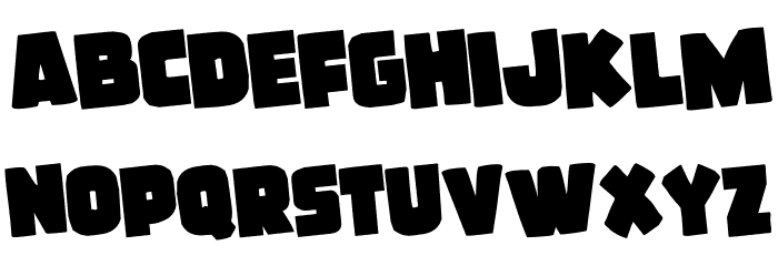 Frost Giant Rotated Font LOWERCASE