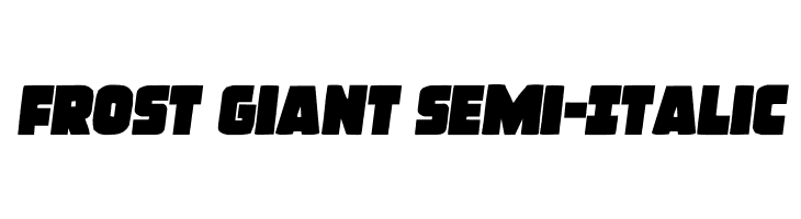 Frost Giant Semi-Italic  font caratteri gratis