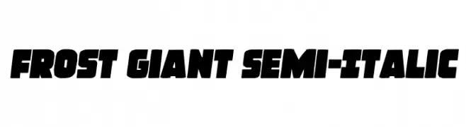 Frost Giant Semi-Italic  baixar fontes gratis