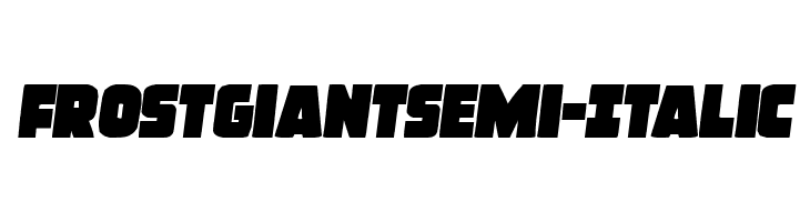 Frost Giant Semi-Italic  नि: शुल्क फ़ॉन्ट्स डाउनलोड