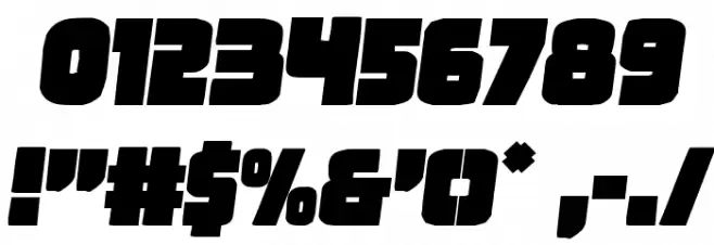 Frost Giant Semi-Italic Font OTHER CHARS