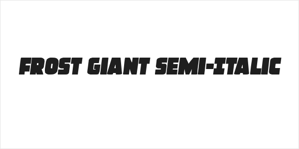 Frost Giant Semi-Italic Logo